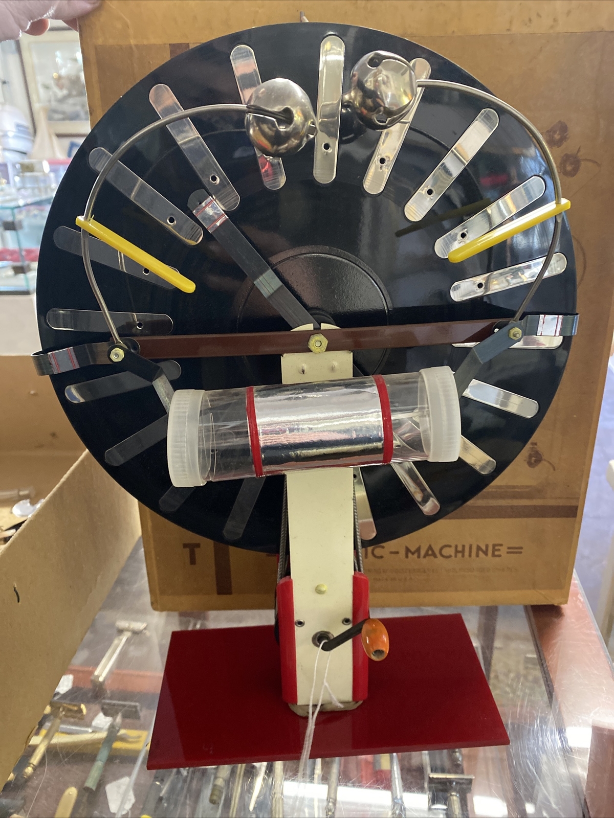 wimshurst machine Electric Lightning Rod Discharge Toy Experiment