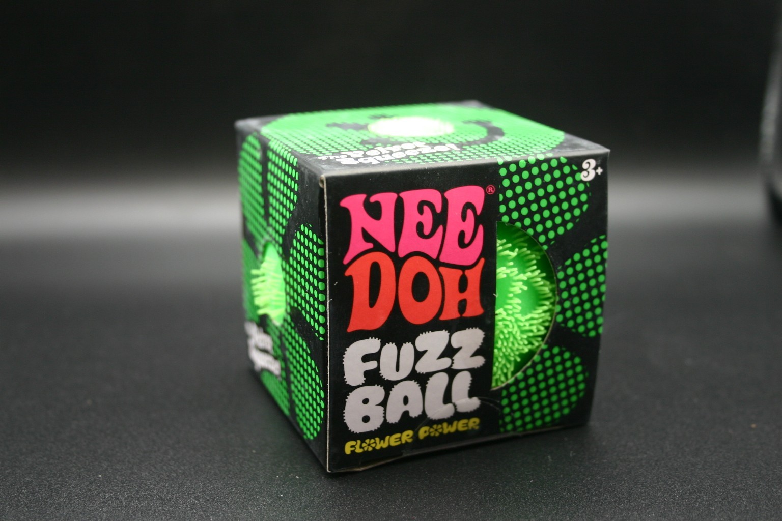 GREEN Needoh FuzzBall Flower Power Nee Doh 100% – AUTHENTIC