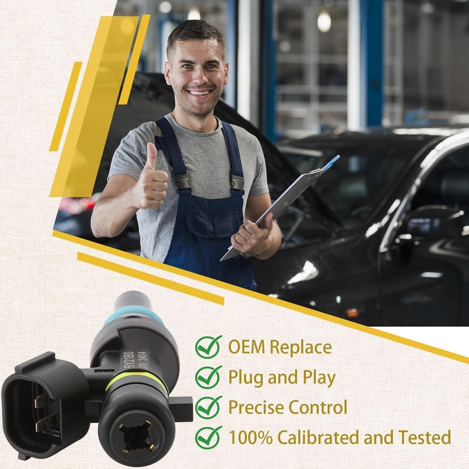 16600-3TA0A OE 2.5L Performance Fuel Injectors,Compatible with/Nissan 2.5 Altima