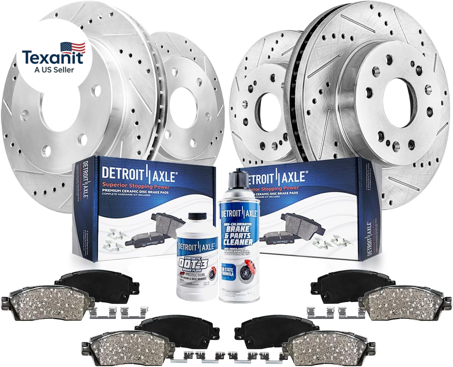 – Brake Kit for Chevy GMC Silverado Sierra 1500 Tahoe Yukon XL Suburban Escalade