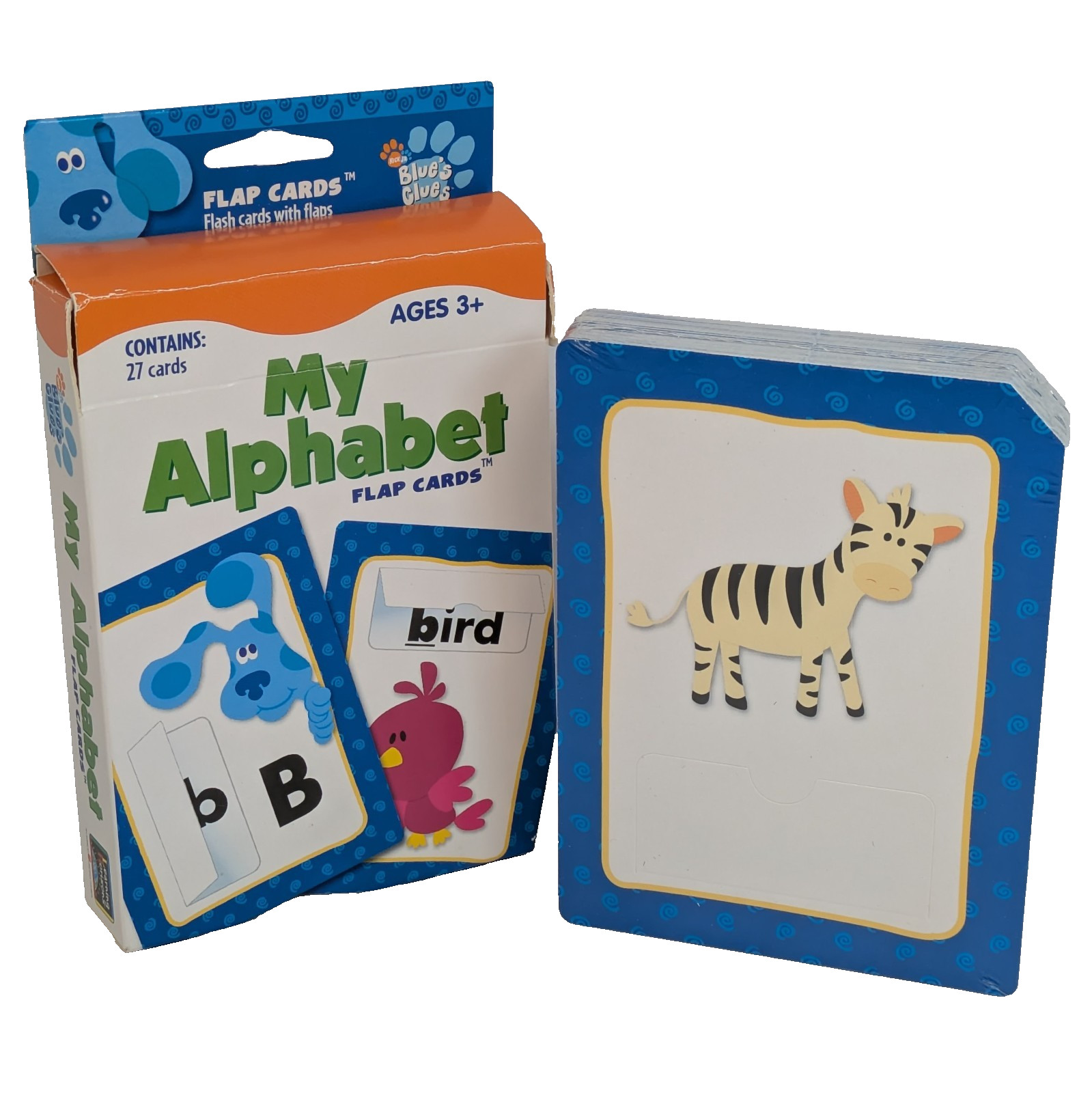 Blues Clues My Alphabet Flash Flap Cards 2003 Letters Upper Lower Vintage Sealed