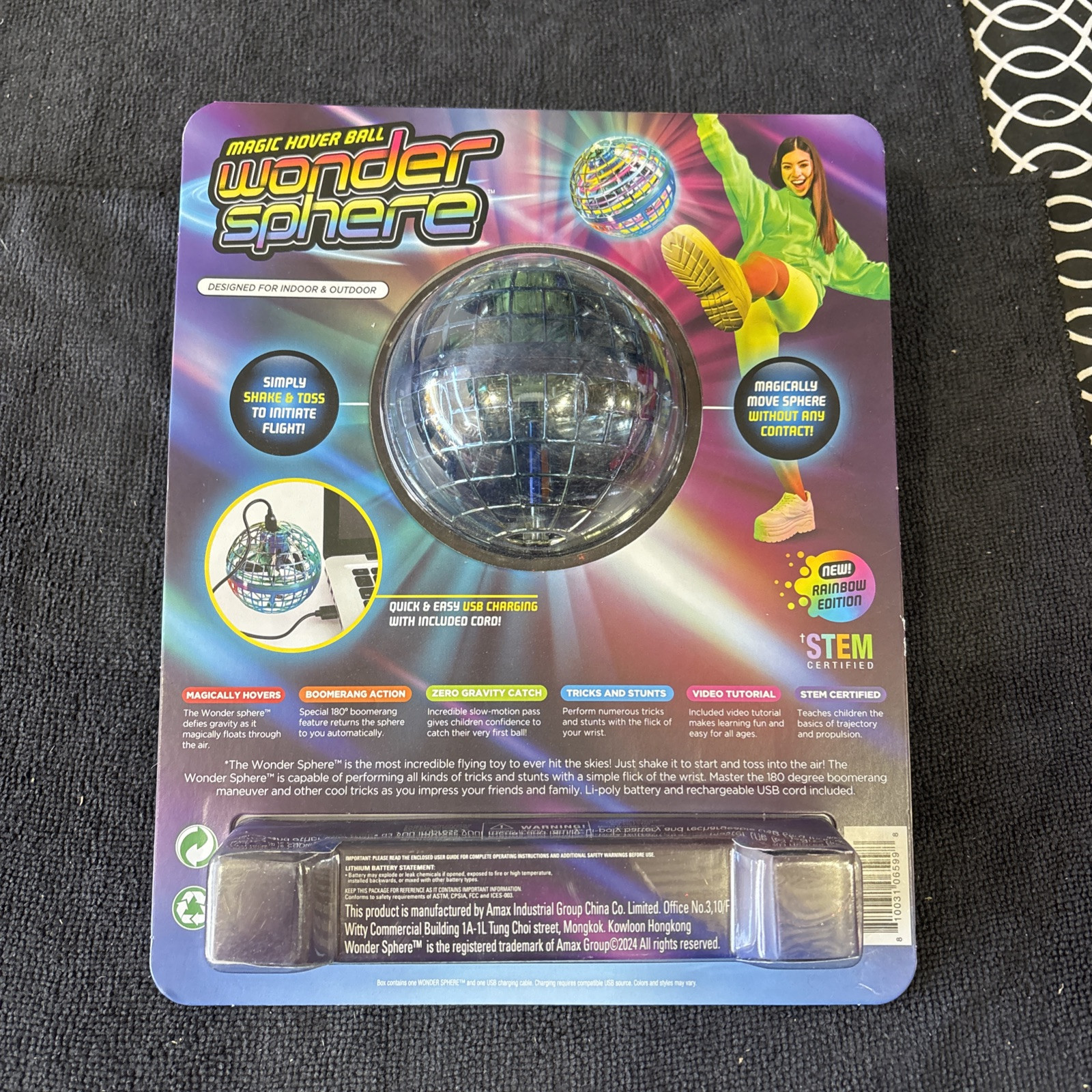 Wonder Sphere Magic Hover Ball, Rainbow Edition