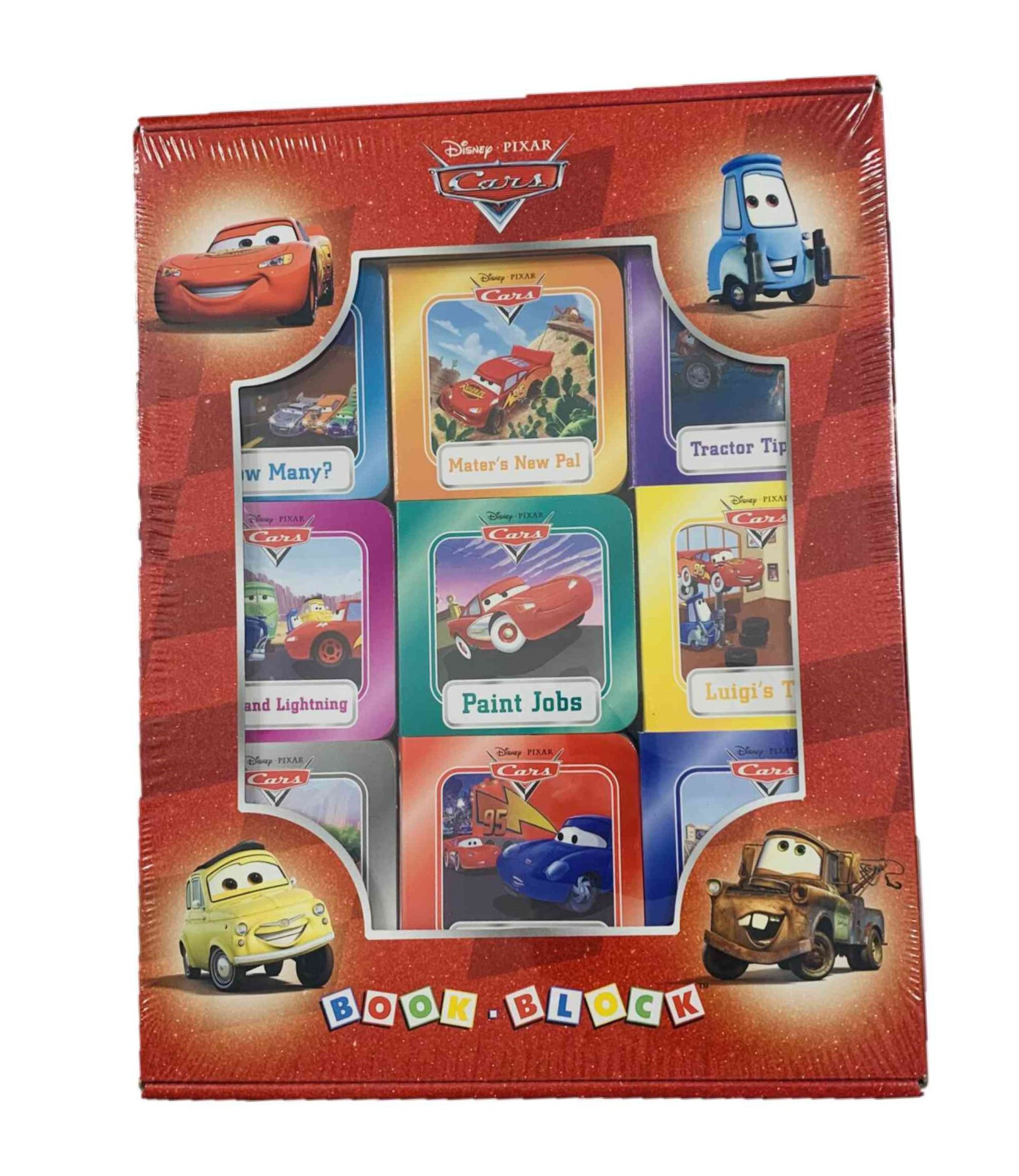 Disney Cars Educational Book Block with 9 Chunky Board Books in a Special Case