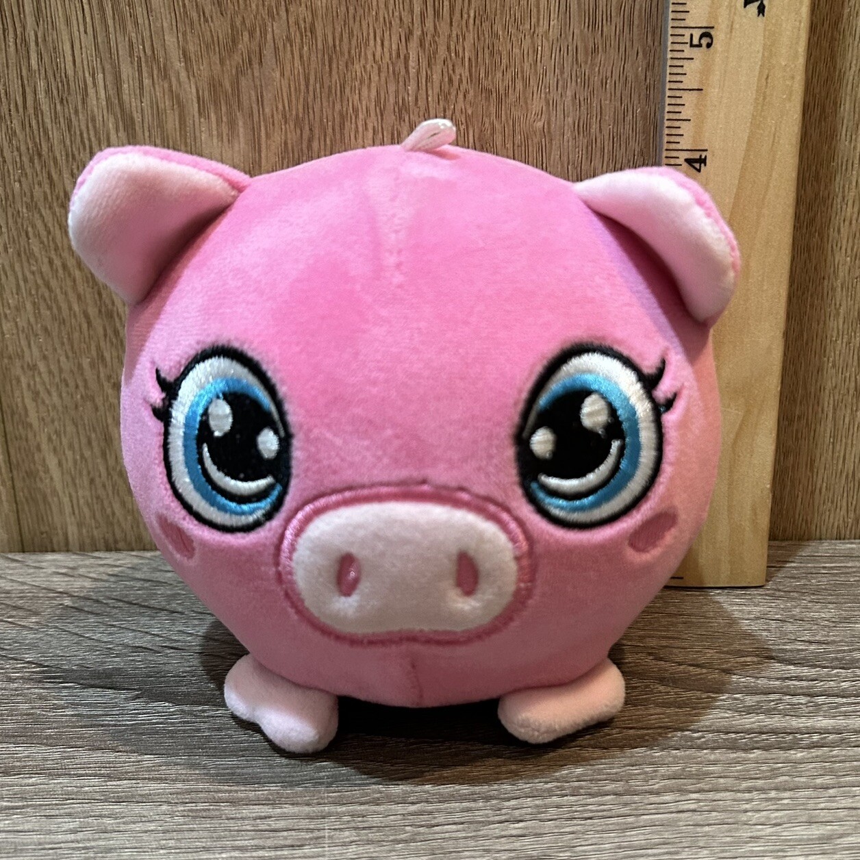 Stress Gear Fluffy Friends Squishy Pig Fun Hot Pink Pig Plush Stress Ball Toy 4″