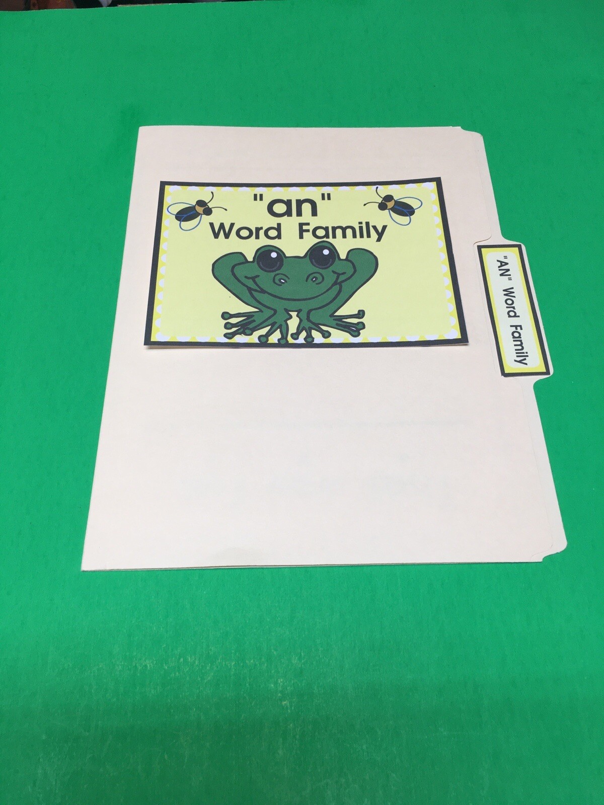 The An Family – Phonics – DIY File Folder game – Printed / Uncut