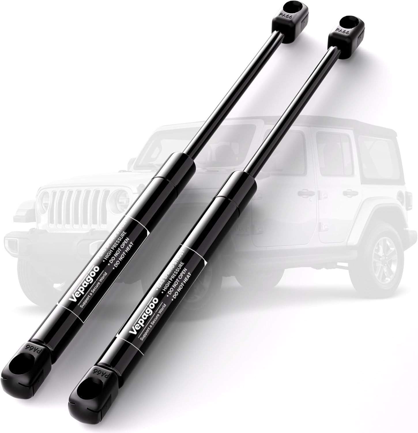 Rear Window Struts for Jeep Wrangler 2011-2017, Gas Shocks, Lift Support, OEM Fi