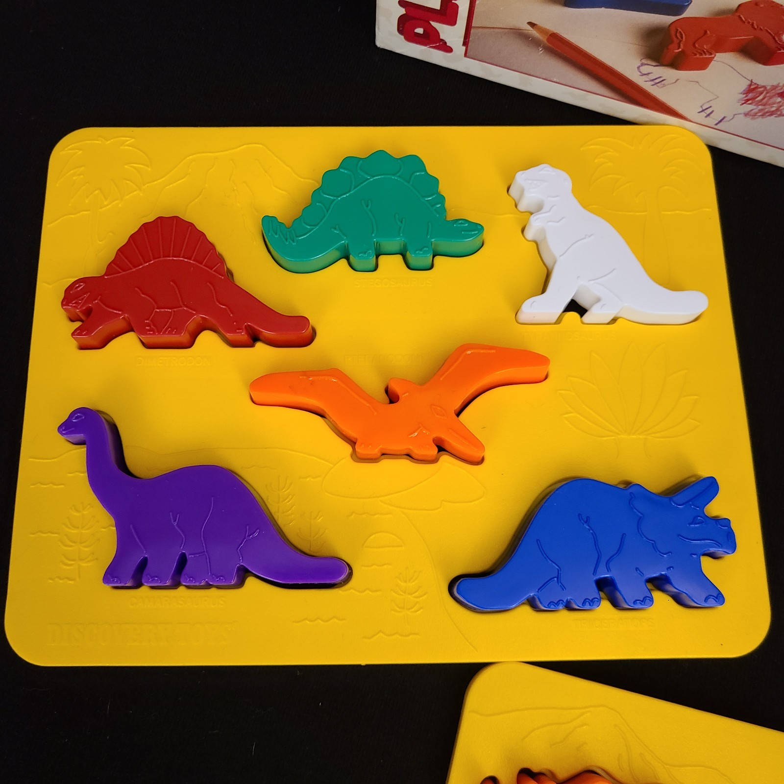 Vintage Discovery Toys Place and Trace Puzzle for 24+ Months Animals Vehicles
