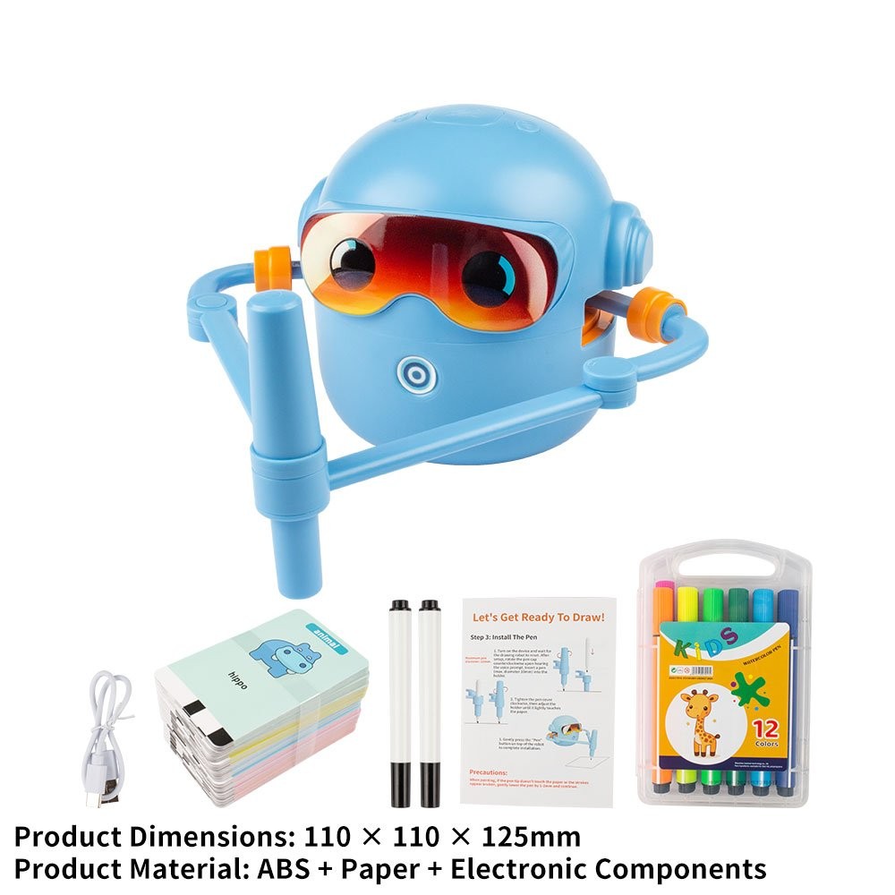 Educational Interactive Drawing Robot For Kids Learning Toys With 100 Word CarOY
