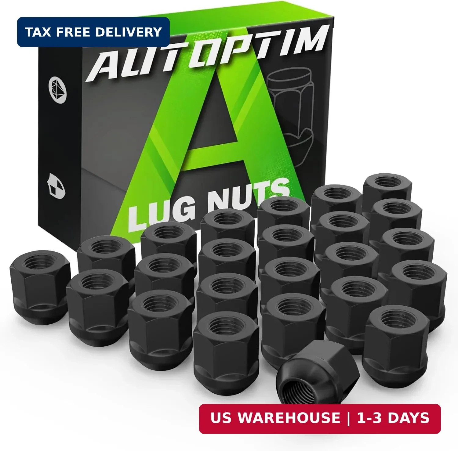 AUTOPTIM 24PCS M14X1.5 Open End Lug Nuts – Replacement for Chevy Silverado 1500
