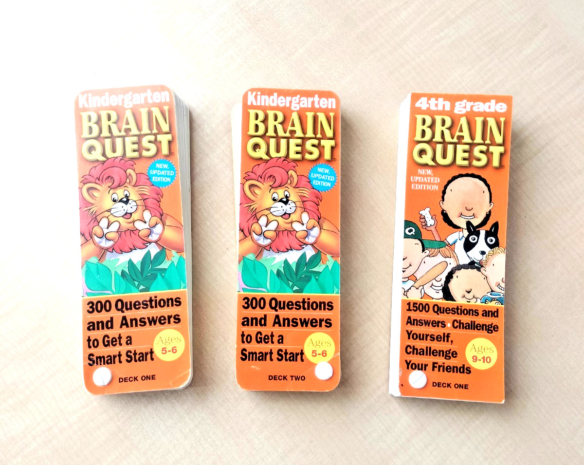 Brain Quest 1999 Question/Answer Kindergarden & 4th Grade – 3 Decks