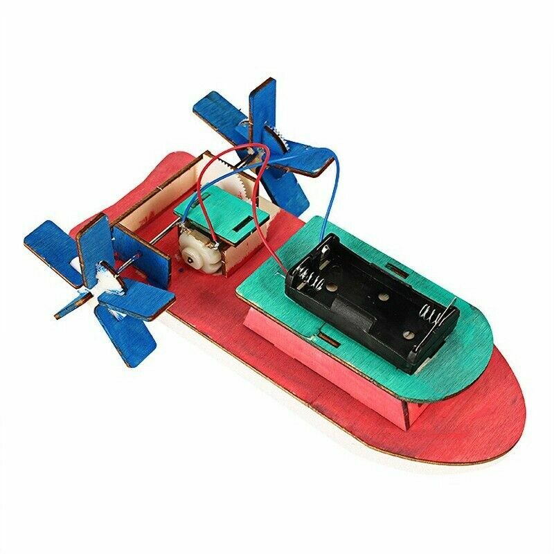 Unfinished Electric Wood Boat Ship Model Toys Kit Propeller Motor Shaft Kids