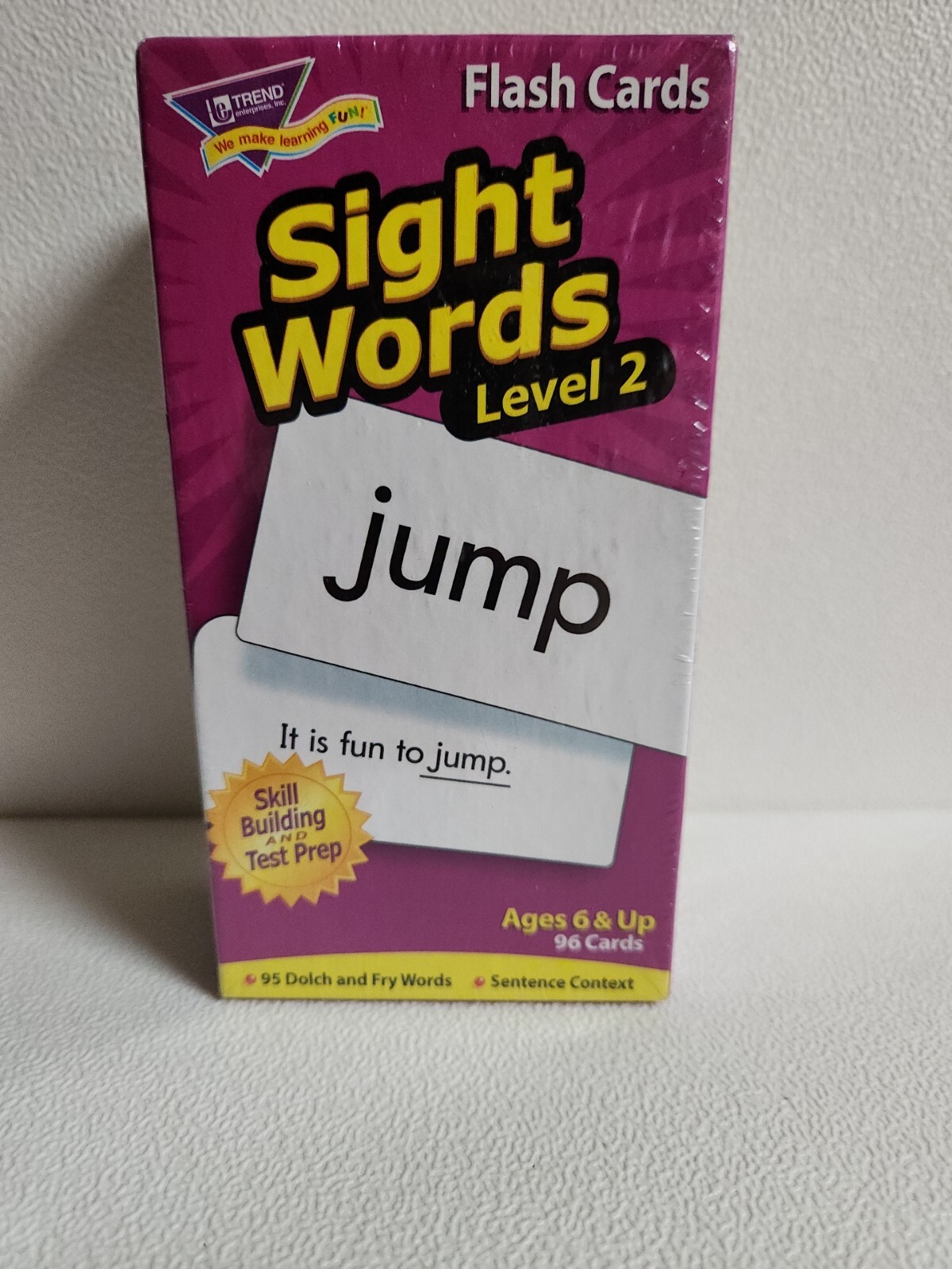 Sight Words Flash Cards Level 2 Ages 6 & Up 95 Fun Learning Boxed USA 2004