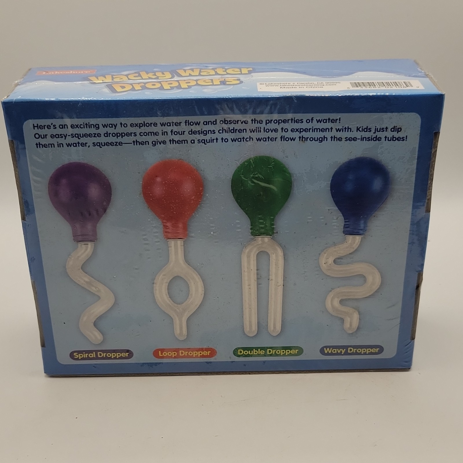 Lakeshore Wacky Water Droppers Set of 4 Multicolor Science Toy for Kids Ages 2+