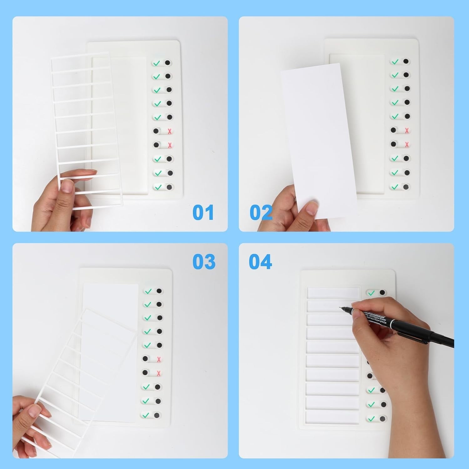 2-Piece Waterproof Chore Checklist Boards – Engaging Tools for Kids’ Daily Tasks