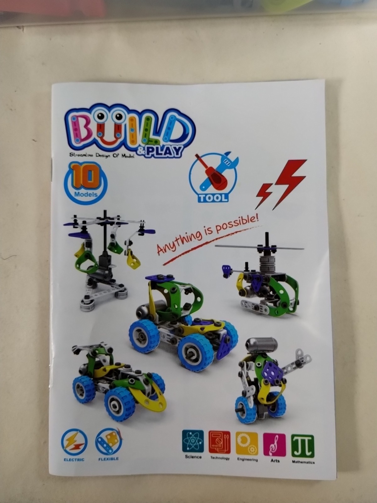 10 in 1 Electric Stem Toys for 5 + Boys & Girls Complete Toy Building Block Set