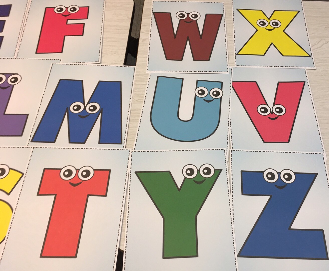 26 cards – Full color Alphabet People cards- Pre school Kindergarten Letters
