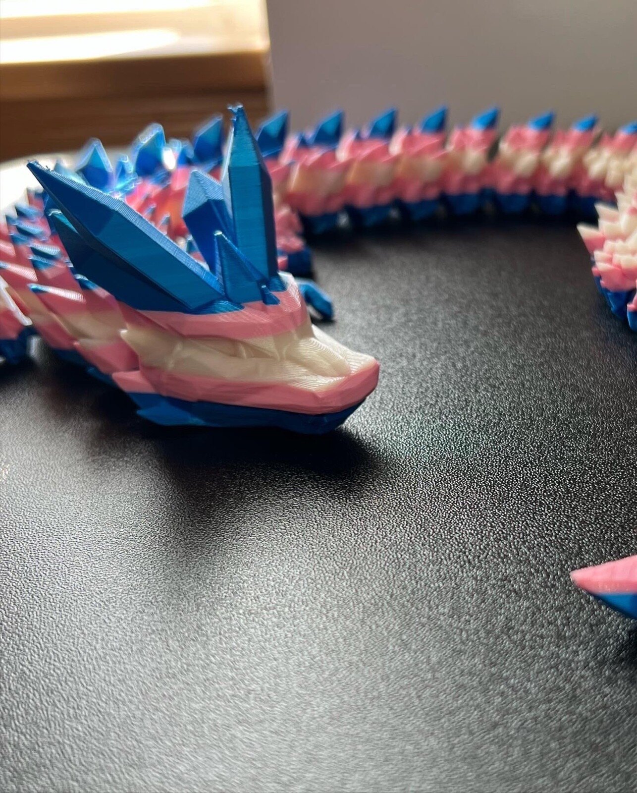 Crystal Dragon 3D Printed 24” Flexi Articulated Fidget Toy
