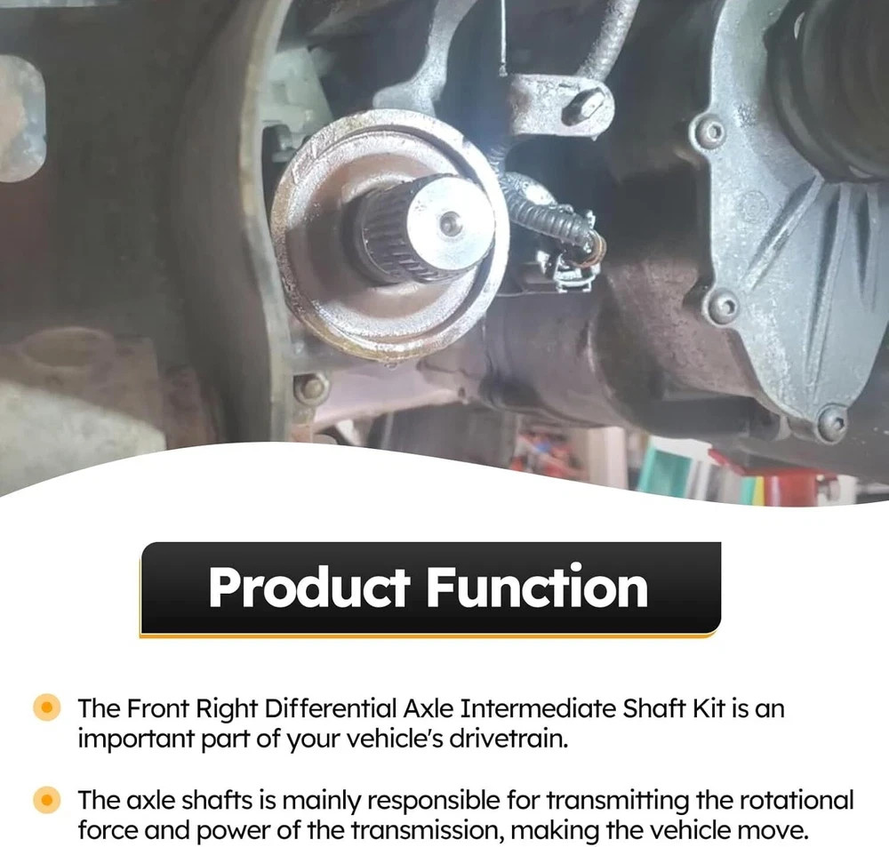 68257420AF Front Right Differential Axle Intermediate Shaft Kit Replacement for