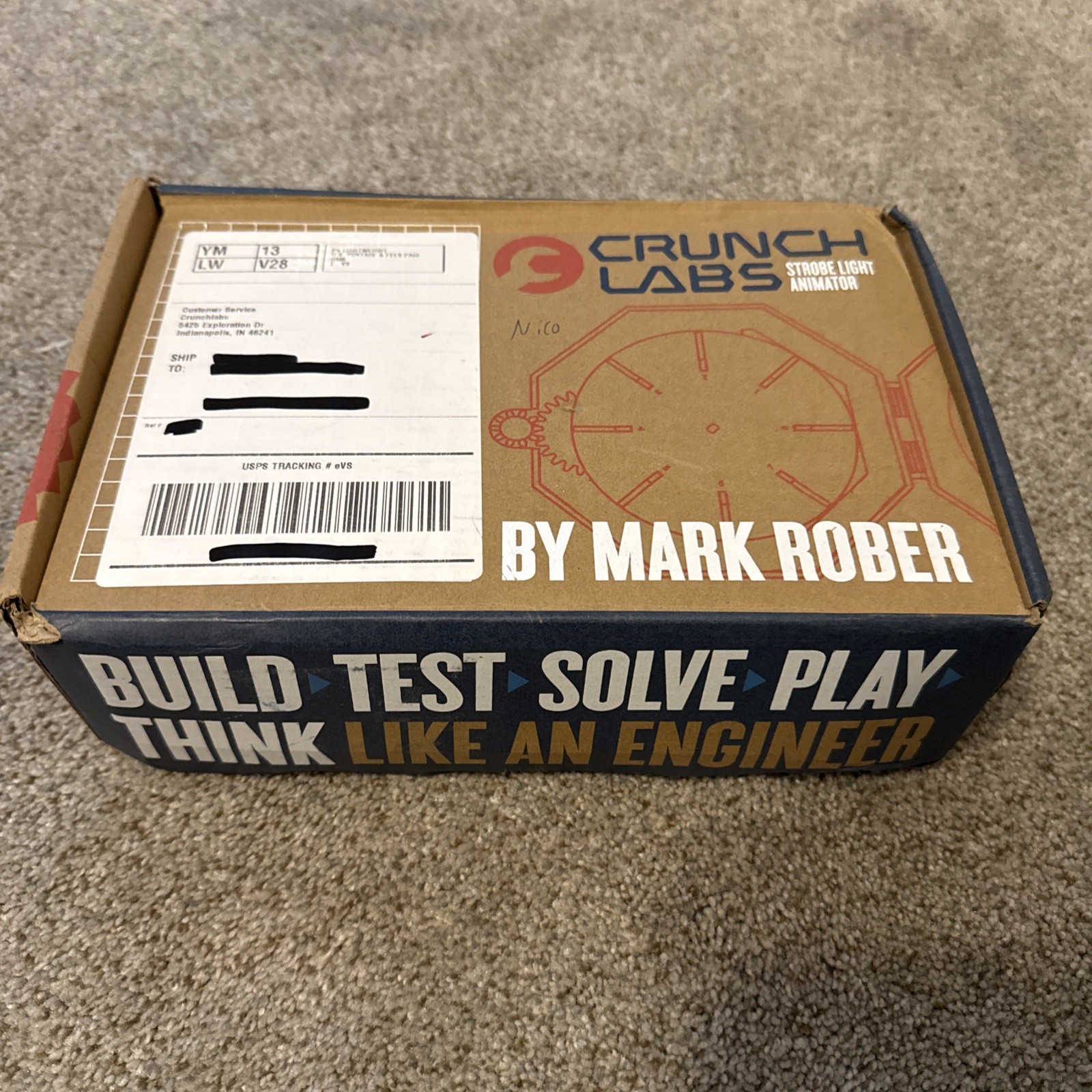 Crunch Labs Build Box Mark Rober Strobe Light Animator Car (BUILT – TAKEN APART)