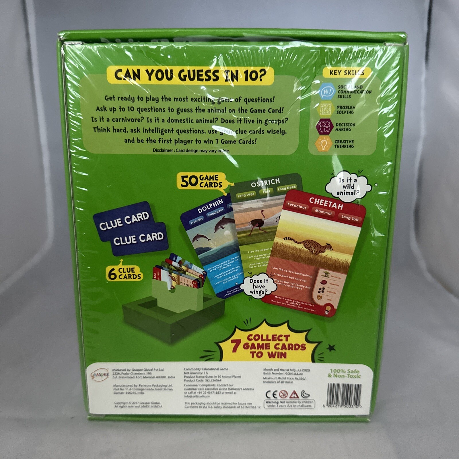 (NIB Sealed) Skillmatics Guess in 10 Animal Planet Card Game