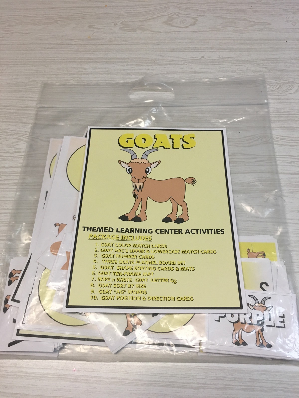 GOATS – Themed Learning Activities Package – LAMINATED – Teaching supplies