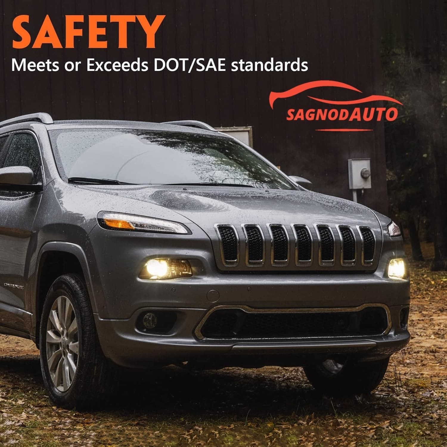 Headlight compatible with 2014-2018 Jeep Cherokee Right Passenger Side