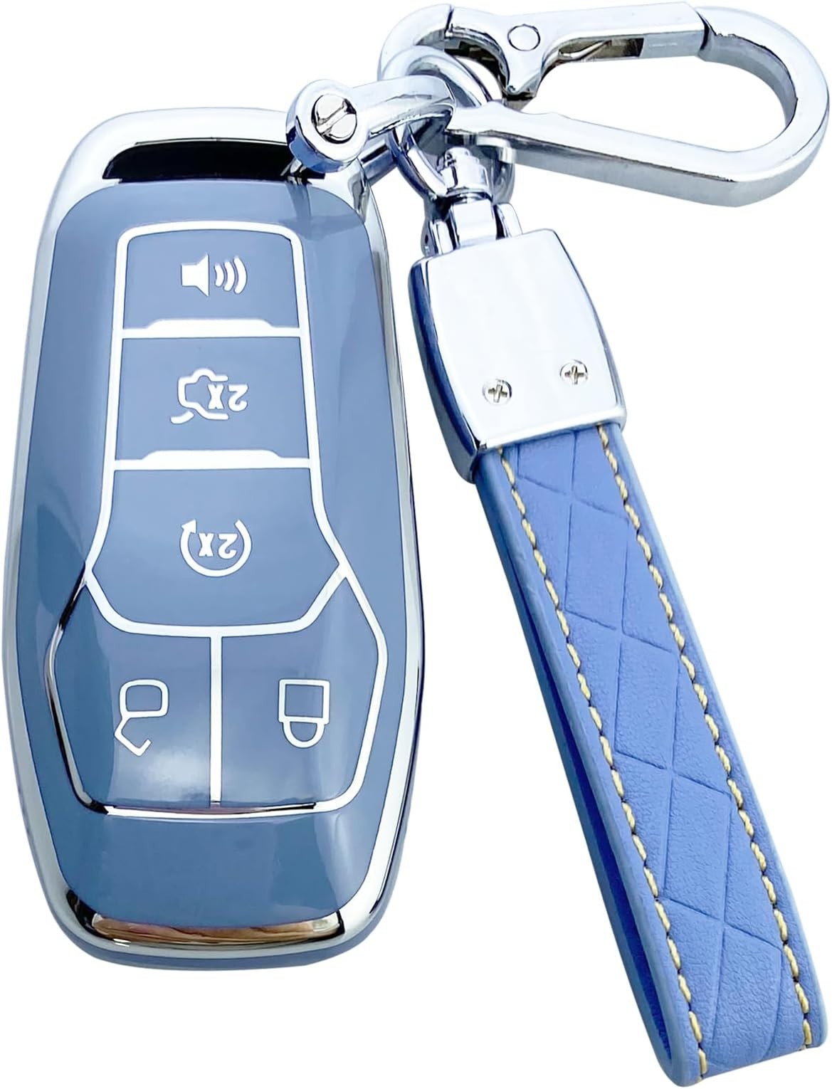Key Fob Cover Case Compatible with Ford F150 F250 F350 Fusion Edge Explorer M…
