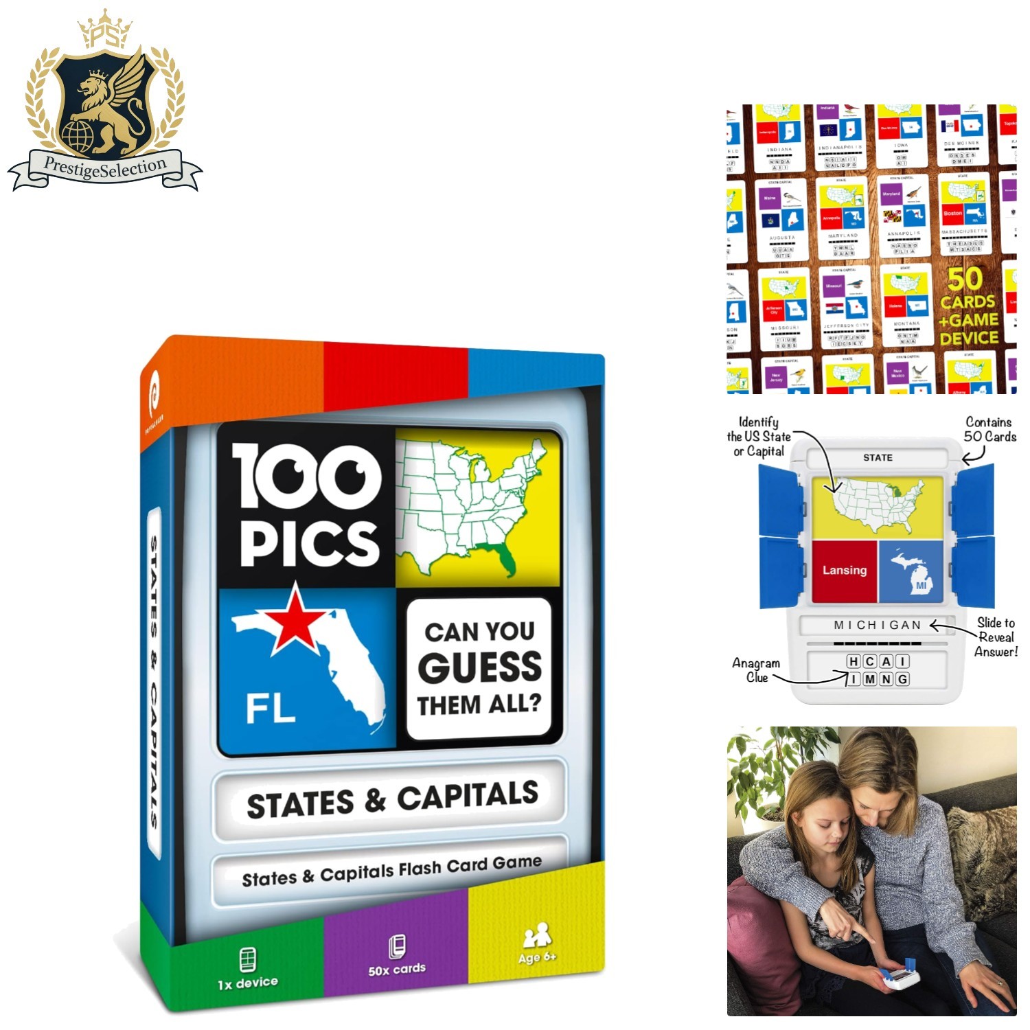 Ultimate States & Capitals Flash Cards for Fun Learning – 50 Educational Cards