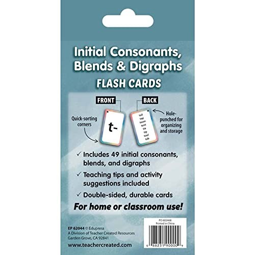Initial Consonants Blends Digraphs Flash Cards 56 Double Sided Classroom
