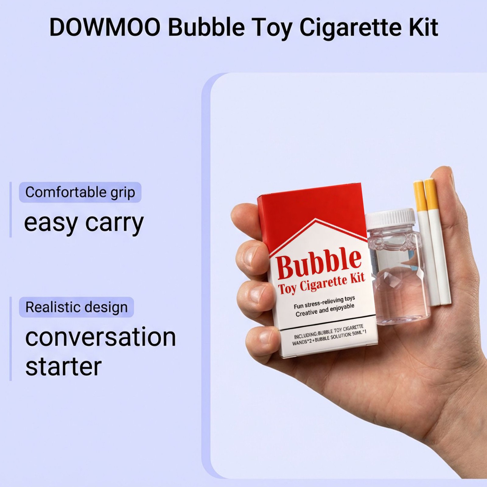 Bubble Toy Cigarette Set Stress Relief Toy Fun Fake Cigarette Mini Bubble Blower