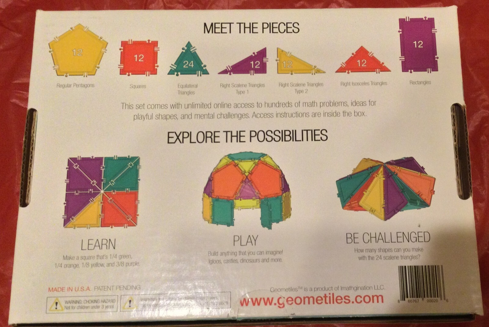Geometiles 3D Building Set for Learning Math, Includes Many Online Activities…