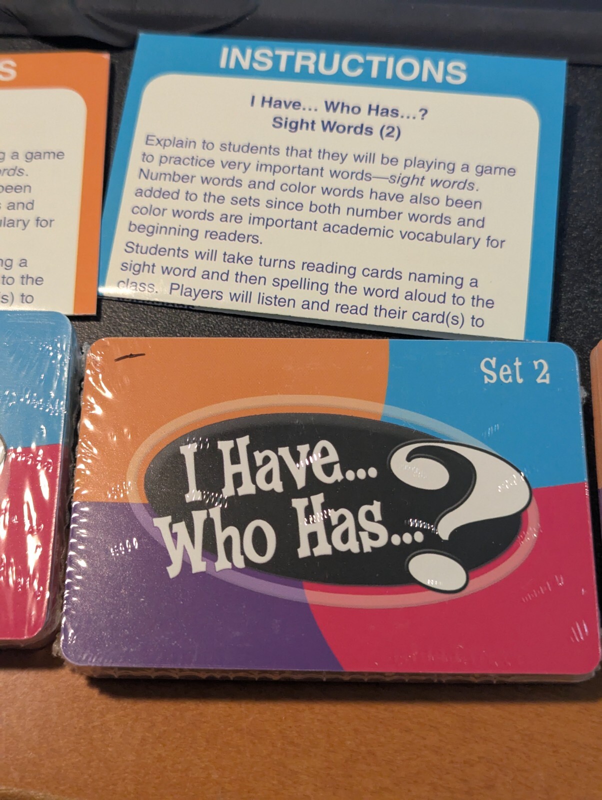 I HAVE, WHO HAS? SIGHT WORDS Card Game Kindergarten 100% COMPLETE