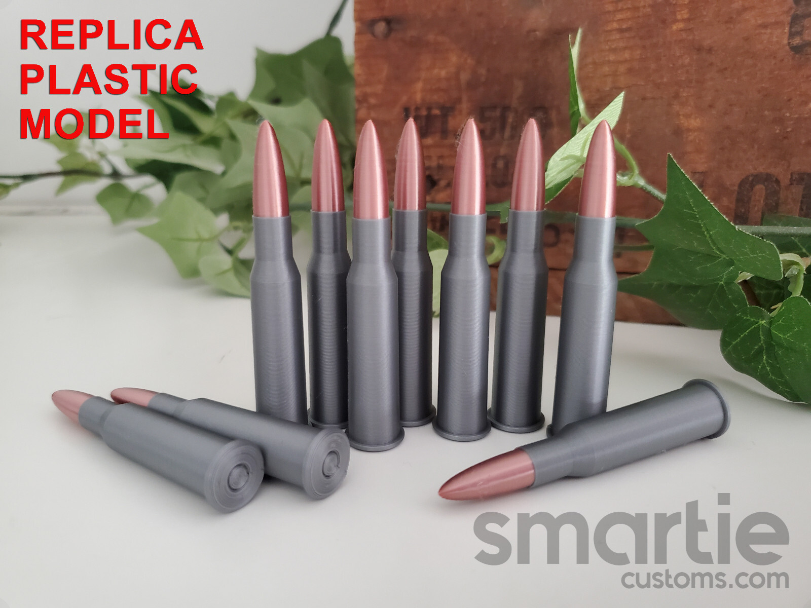 25 – DUMMY 7.62×54mmR Mosin Ammo Cartridges – Accurate Size Plastic Replica
