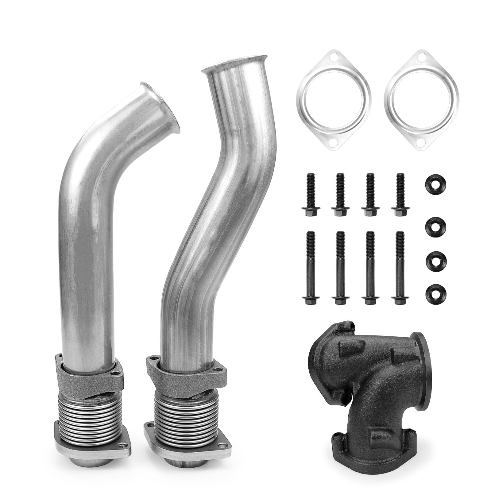 FEXON Turbo Diesel Exhaust Manifold Bellowed Up Pipes Kit Compatible with For…