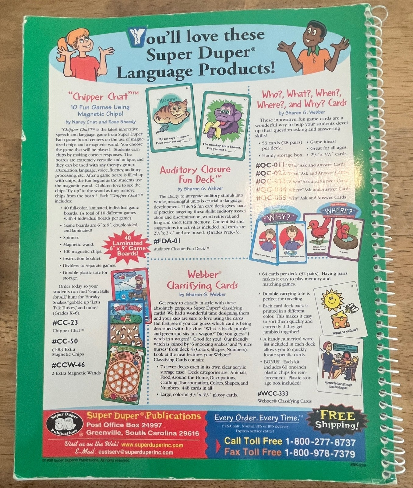 Vintage 1995 Classic Super Duper Descripto Bingo Workbook Education K-12