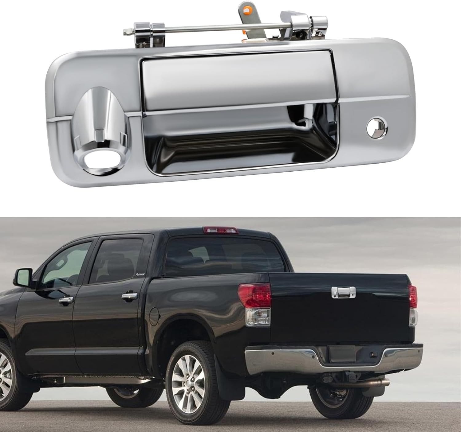 JDMON Chrome Tailgate Door Handle w/Rear Camera Hole Replacement for Toyota