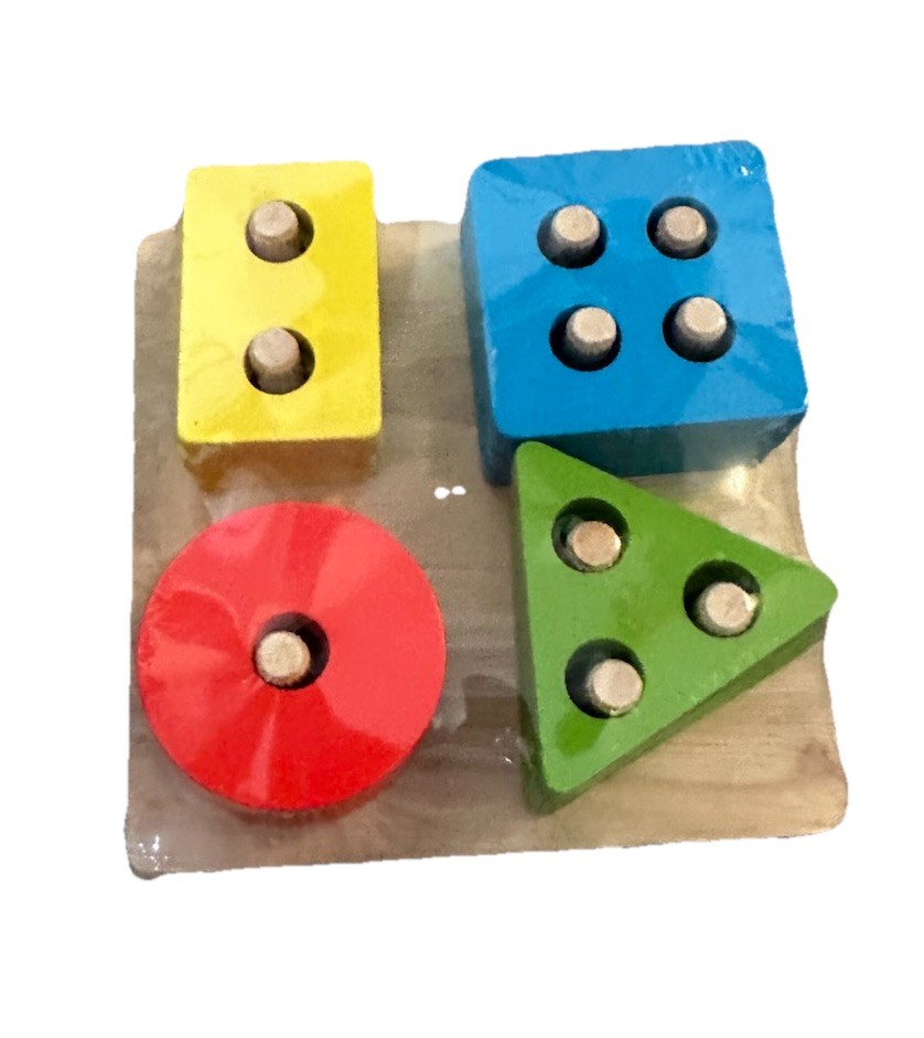 Wooden Stacking Shapes Toy/ Montessori Toy