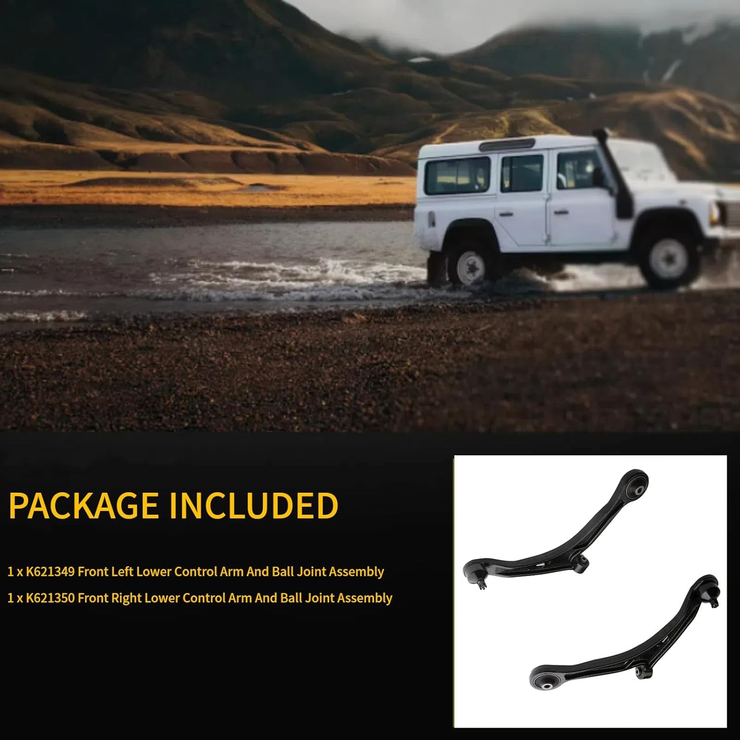 2pc Front Lower Control Arm Kit K621349 K621350 for Honda Pilot 2003 2004 2005