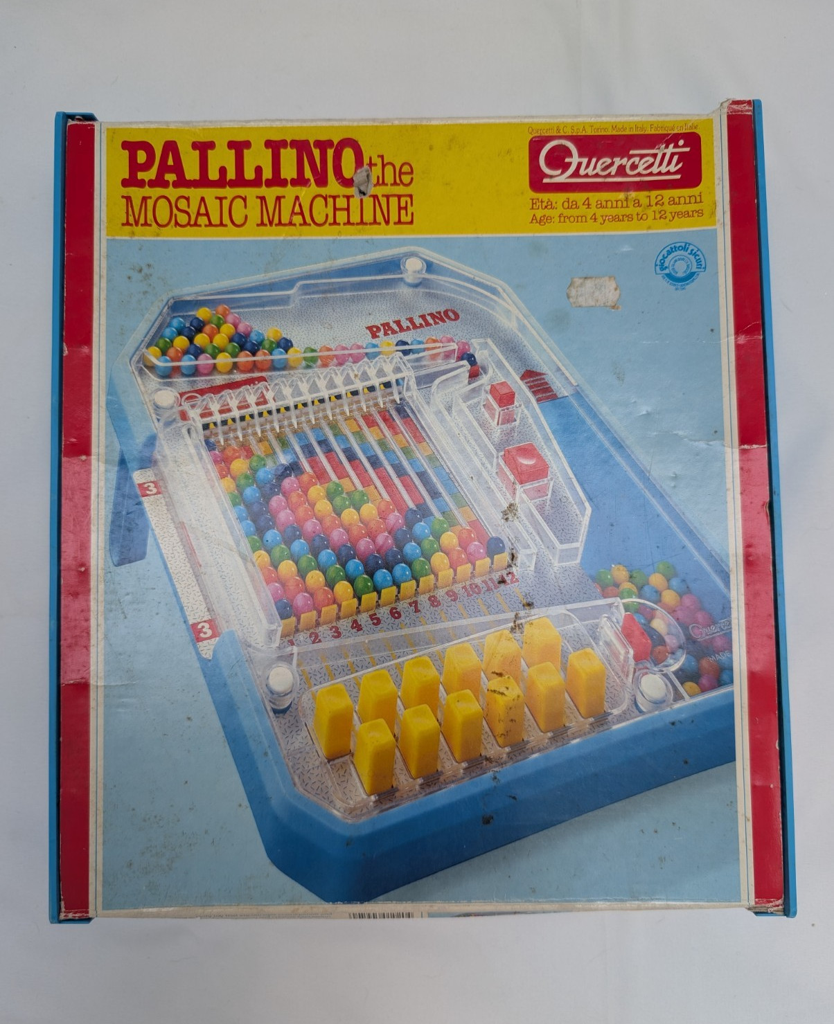 Vintage Quercetti Pallino Mosaic Machine 1993 Toy Made In Italy Retro Game Boxed
