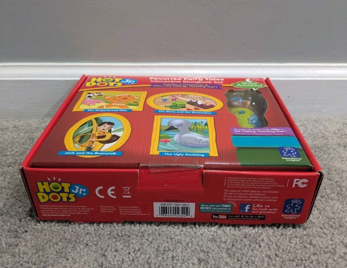 NEW Hot Dots Jr. Favorite Fairy Tales Interactive Storybook Set Owl Pen PreK-1