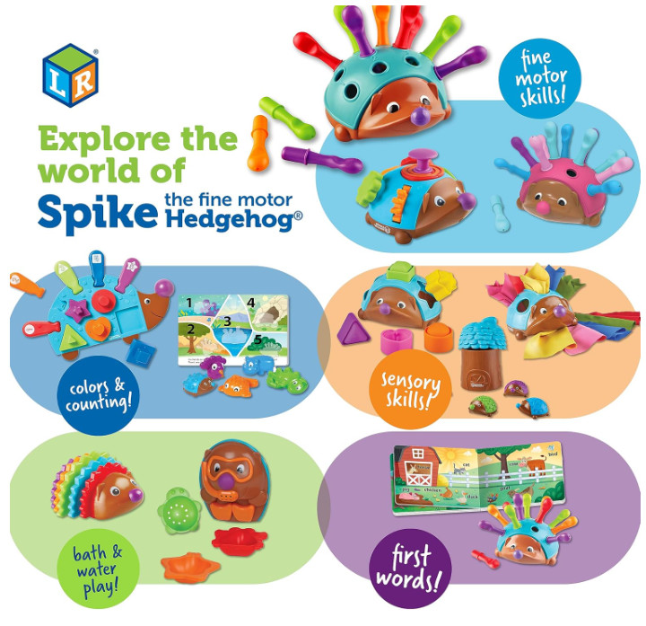 Learning Resources Spike Hedgehog: Montessori Toy for Fine Motor Development