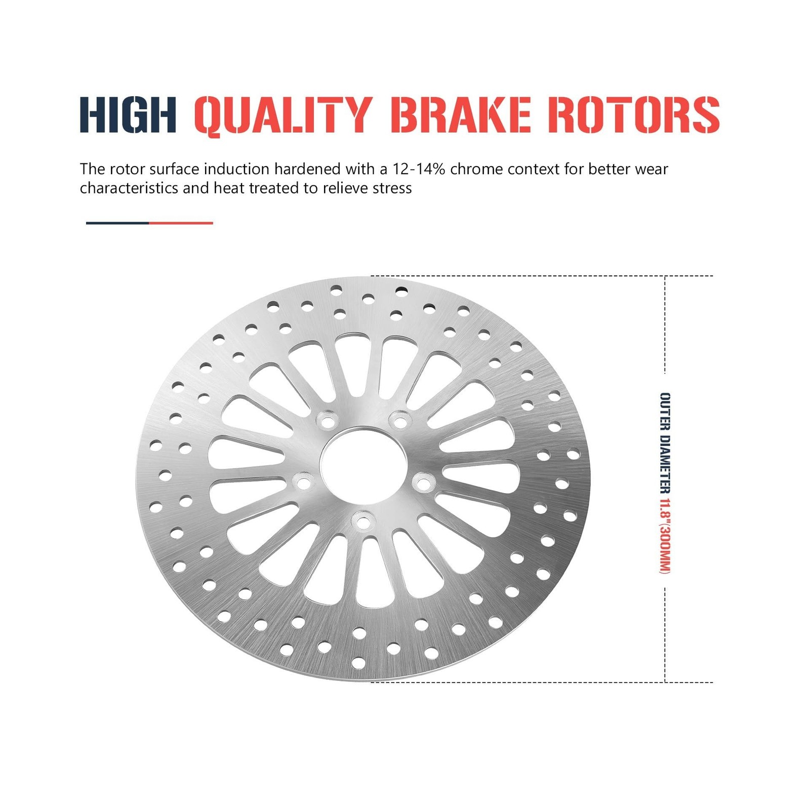 11.8″ Front Brake Rotor for Harley Davidson Touring Models, for Road King/Str…