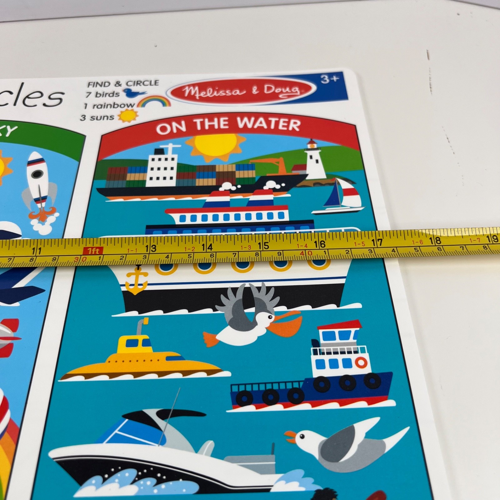 Melissa & Doug Learning Mat Vehicles Reusable Dry-Erase Activity Mat 3+