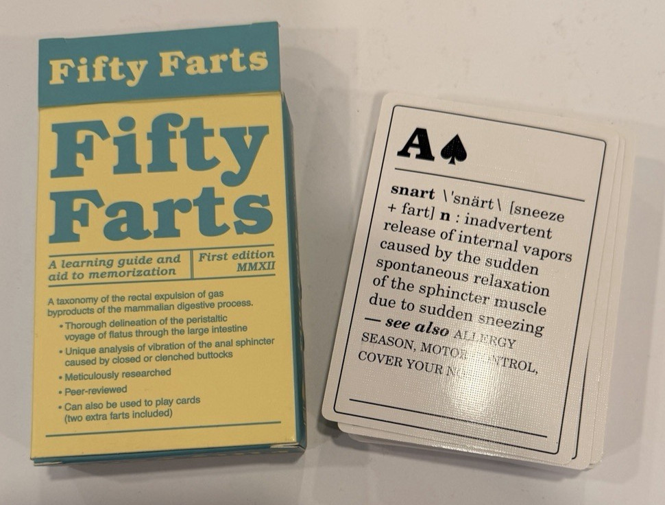 Fifty Farts Playing Cards (52) Gag Gif Learning Guide Cards First Edition MMXII