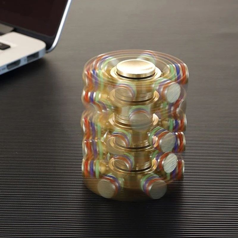 Unique Metal Fidget Spinner – EDC Fingertip Gyro Toy for Stress & Anxiety Relief