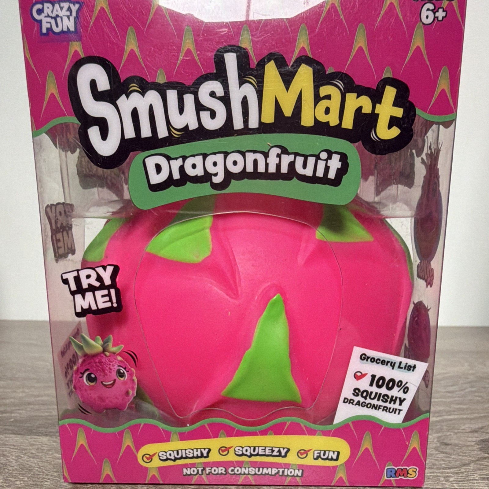 NEW! Crazy Fun RMS SmushMart Dragonfruit Squishy Squeeze Toy FREE SHIPPING