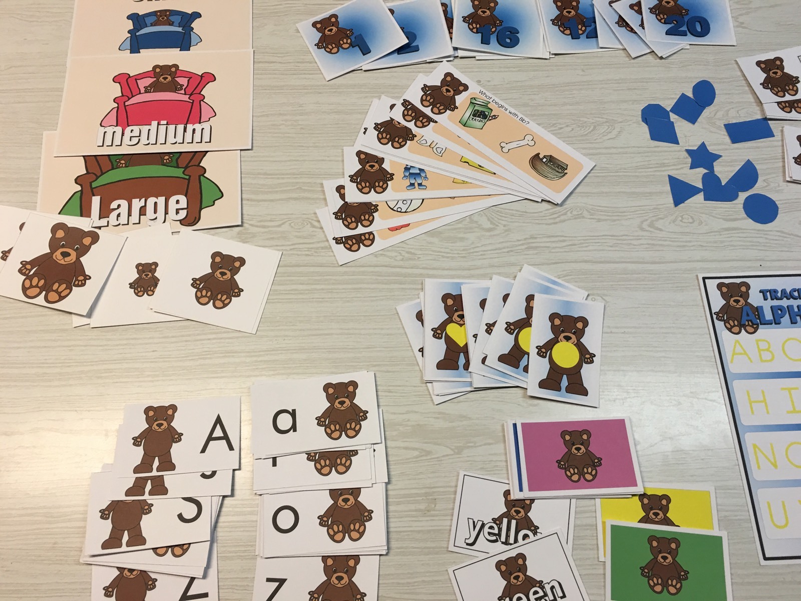BEARS -THEMED Learning Activities Package – LAMINATED – Teaching supplies