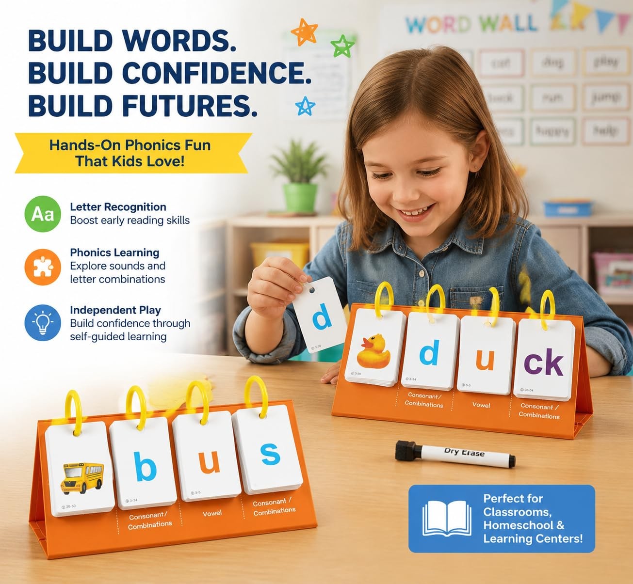 Phonics Flash Cards for Kids 38, Sight Words Flash Cards for Kindergarten 1st…