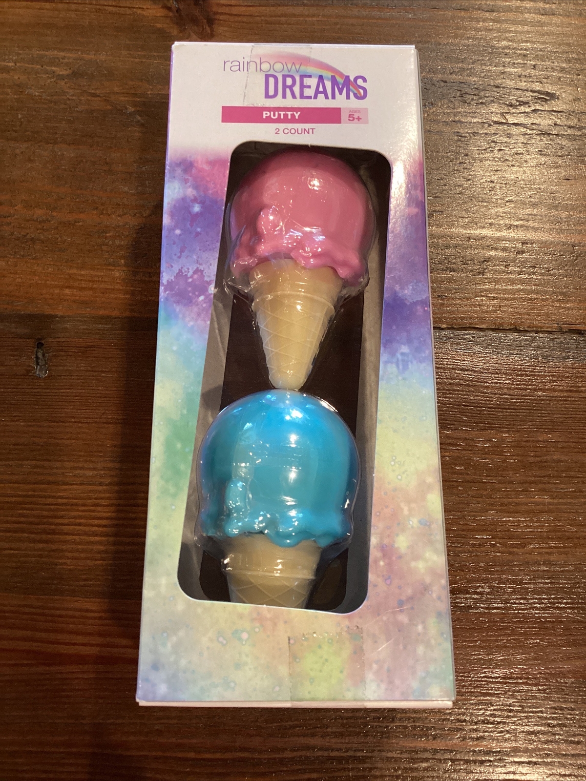 Rainbow Dreams – Putty (2 count) Ice Cream Cones – Ages 3+ NEW – Sealed