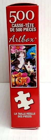 500pc PUZZLE JIGSAW SET SCHOOL SUPPLIES COLORFUL SANDALS KITTENS SWEETS GUMMIES